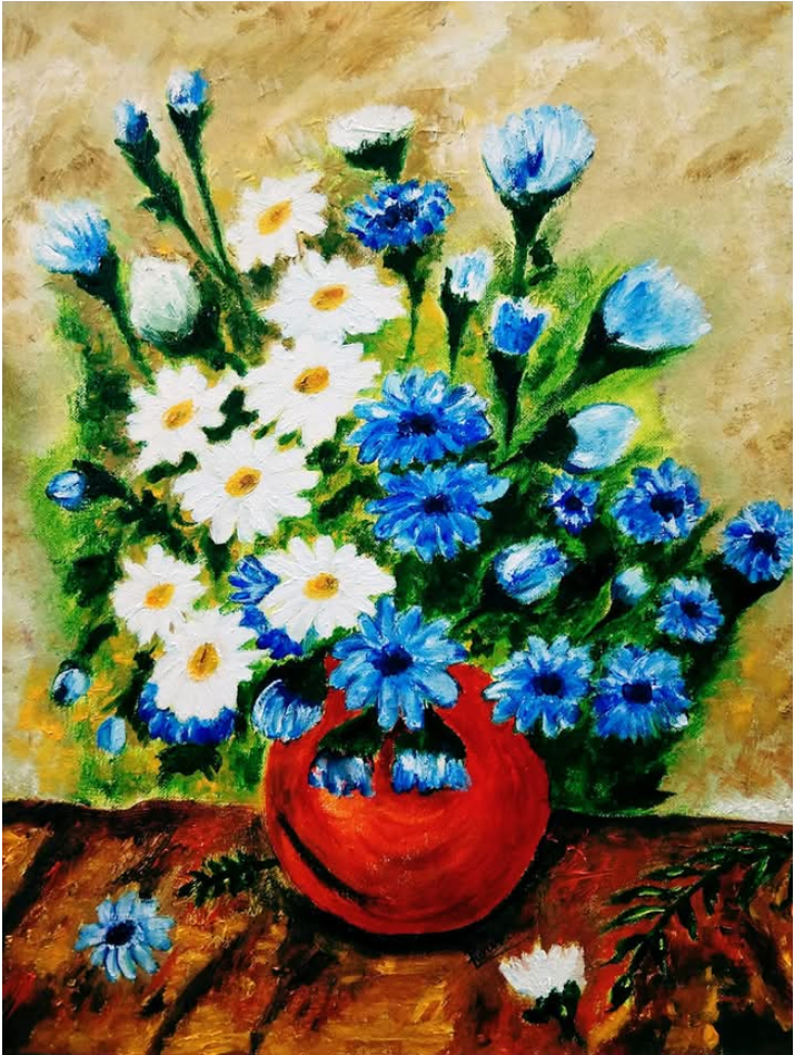 Orange Flower Pot