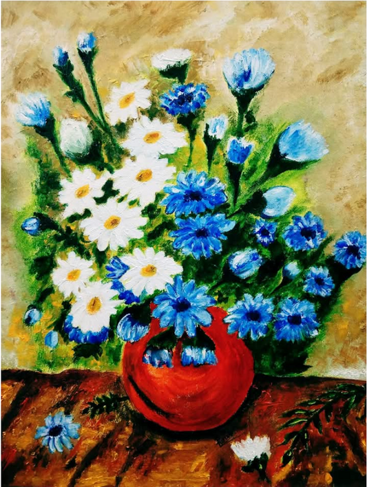 Orange Flower Pot